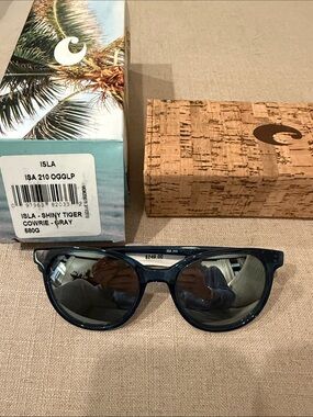 Costa Isla Shiny Tiger Cowrie Sunglasses - Gray Lenses